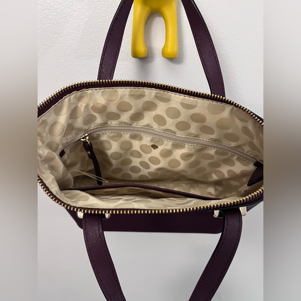 Kate Spade Mulled Wine Saffiano Leather Satchel - Picture 7 of 12